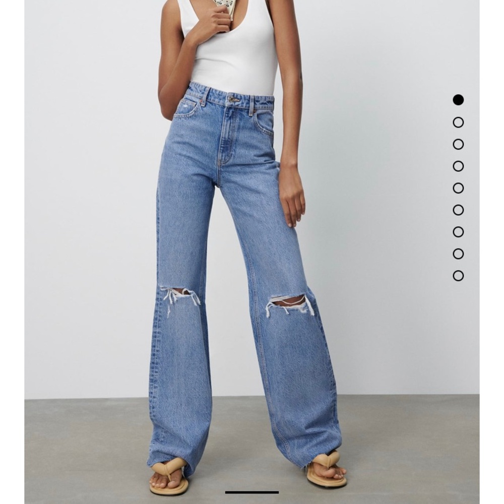 ZARA high waist indigo jeans